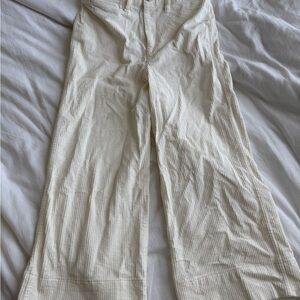 Madewell Cream Corduroy Wide-Leg Women’s Pants